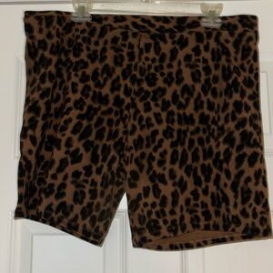 Style & Co Plus size leopard print biker shorts